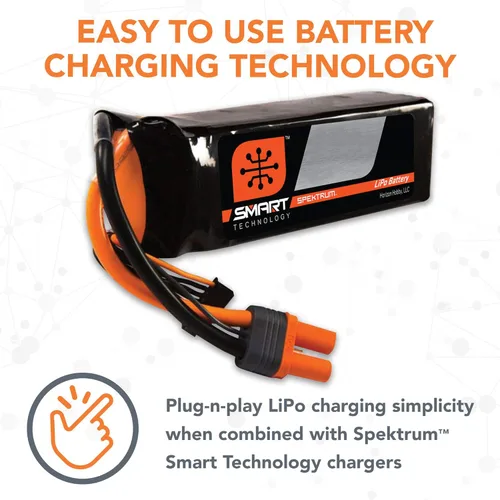 Miniatura 3 de Spektrum 14.8V 5000mAh 4S 30C Smart LiPo Batería: IC5, SPMX50004S30
