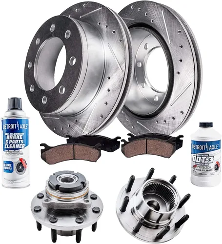 Miniatura 27 de Detroit Axle - Rotores de freno para Toyota Avalon 2020-2021 Camry 2020-2024, repuesto de rotores de freno de disco perforados y ranurados: rotor