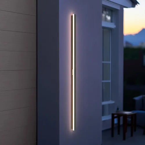 Miniatura 15 de LEEKI - Lámpara exterior moderna de 24 pulgadas - Luminaria exterior rectangular - 19W 3000K - IP65 Antióxido - Negro