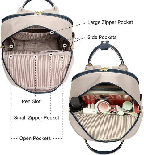 Miniatura 4 de LOVEVOOK - Mochila de computadora portátil para mujeres y niñas, mochila de 15.6 pulgadas impermeable para computadora, mochila escolar para Azul