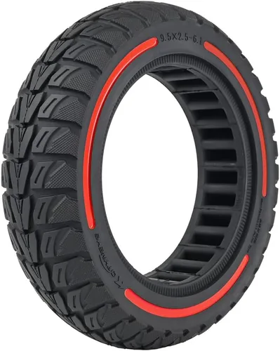 Miniatura 18 de Reemplazo de neumático sólido todoterreno de 9.5 x 2.5-6.1 para NIU KQi3 Pro/Max/Sport Scooter - Sin pinchazos, mantenimiento sin complicaciones