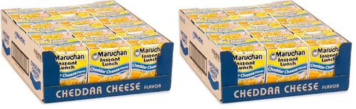 Maruchan Fideos Ramen Instant Lunch con sabor a queso cheddar, sopa de fideos instantáneos estilo japonés, comida rápida y fácil, taza de 2.25 onzas