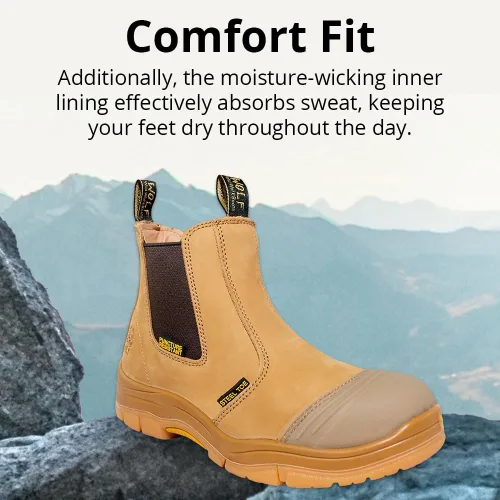 Miniatura 5 de WOLF Work Boot 100% Genuine Upper Leather Oil, Slip, Impact, Puncture Resistant Electrical Hazards Non-Slip Rubber Sole