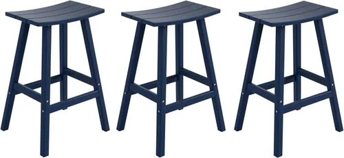 Miniatura 89 de WestinTrends Malibu - Juego de 2 taburetes para sillín para exteriores/patio, 24 alturas, color rojo