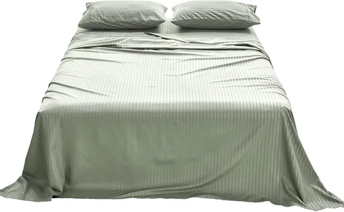 Miniatura 37 de Kingnex Sábanas a rayas para sofá cama de 36 x 72 pulgadas, tamaño individual para sofá cama, microfibra suave de doble cepillado 1800, 3 piezas