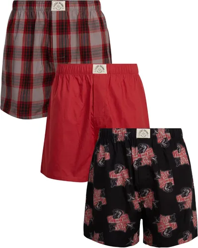 Lucky Brand Calzoncillos tipo bóxer para hombre, paquete de 3 bóxers de algodón tejido para hombre con bragueta funcional, ropa interior ligera para