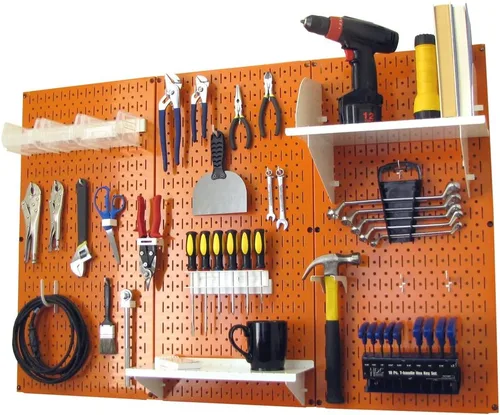 Miniatura 34 de Organizador de herramienta control de pared 30-wrk-400wb estándar panel perforado mesa de trabajo de metal, 30-WRK-400 BB Negro