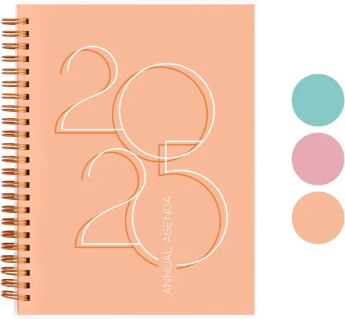 Miniatura 9 de Rileys - Agenda semanal 2025 – Agenda anual y mensual tipográfica, cubierta flexible, páginas de notas, encuadernación de doble alambre