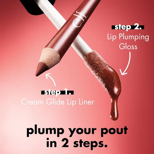 Miniatura 6 de e.l.f. Brillo de labios con efecto voluminizador, color transparente de alto brillo, hidrata y crea labios más llenos con vitamina E, vegano y sin