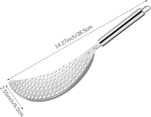 Miniatura 2 de Paquete de 2 coladores de acero inoxidable para grasa, para pasta, escurridor de mano para diferentes ollas, herramienta de cocina