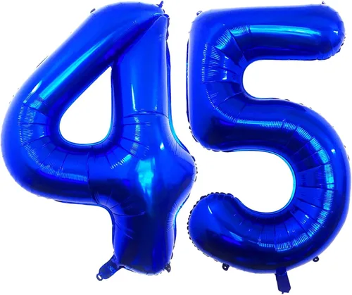 Miniatura 14 de Globos gigantes de 40 pulgadas, color azul marino, gigantes, gigantes, gigantes, enormes de aluminio de 12 o 21, globos digitales de número de Azul