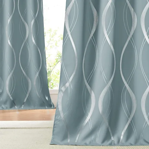 Miniatura 141 de NICETOWN Paneles de Cortinas Opacas para Dormitorio - Tratamiento de Ventanas con Aislamiento Térmico, Ojales Sólidos, Cortinas Opacas con Diseño