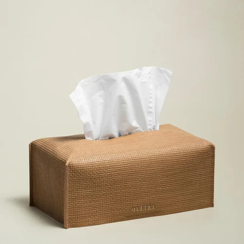 Miniatura 8 de OLETHA Funda para Caja de Pañuelos Rectangular Estética, Portador de Pañuelos de Caja Plana Mediana Rectangular, Negro