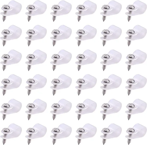 Miniatura 17 de Swpeet Paquete de 60 clips de cable tipo R de nailon negro de 5/16 pulgadas, clips de sujeción de cable de montaje de tornillo de nailon con 60