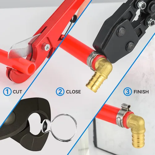 Miniatura 6 de Anillos de abrazadera PEX de 3/4 pulgadas, paquete de 100 anillos de crimpado de acero inoxidable para tubos