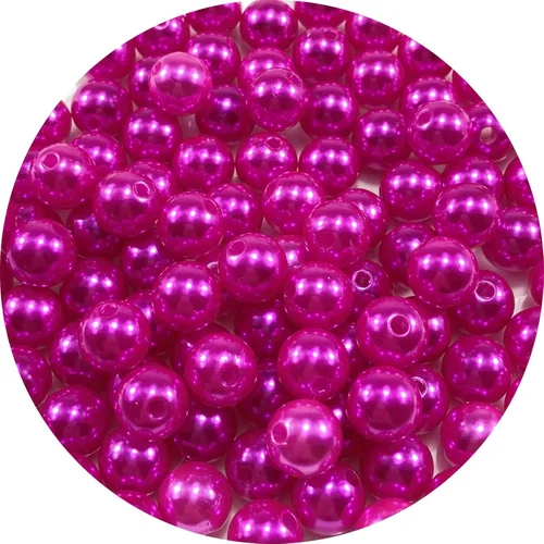 Miniatura 10 de 400 piezas de cuentas de perlas de 8 mm Cuentas de perlas negras redondas con agujeros para manualidades de costura, decoración, pulseras, collares