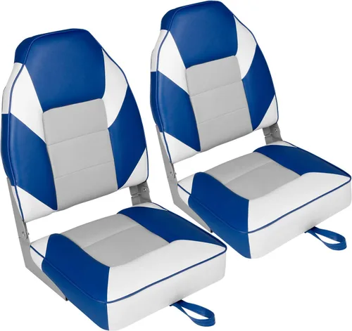 Miniatura 9 de Leader Accessories Un par de asientos plegables Elite para barco de pesca con respaldo bajo/alto (2 asientos)