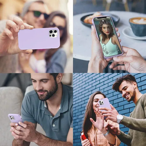 Miniatura 7 de DTTO Funda compatible con iPhone 12/12 Pro, a prueba de golpes, de silicona [serie Romance] [protección mejorada de cámara y pantalla] con cojín