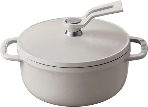 Miniatura 14 de Olla para Horno Holandés Vermicular 2.0 Olla de Hierro Fundido Esmaltada Ligera 18cm (2 qt) No Tóxica Compatible con Inducción Horno Mate