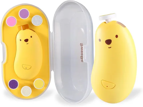 Miniatura 8 de Lima eléctrica para uñas de bebé, cortaúñas recargable suave, kit de cortaúñas para bebé, juego de manicura para bebés, niños pequeños o adultos, 6