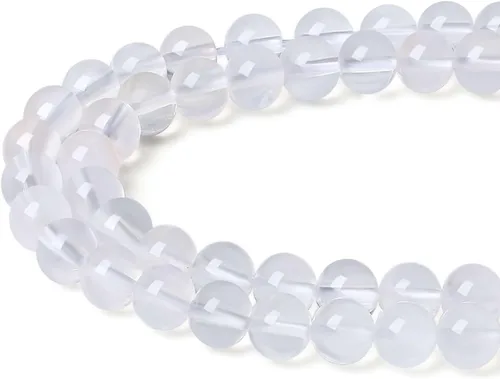 Miniatura 13 de LAIDANLA Cuentas de piedra natural de turmalina rosa y jade, cuentas sueltas redondas de 8 mm, cuentas de piedra preciosa para hacer pulseras, Jade