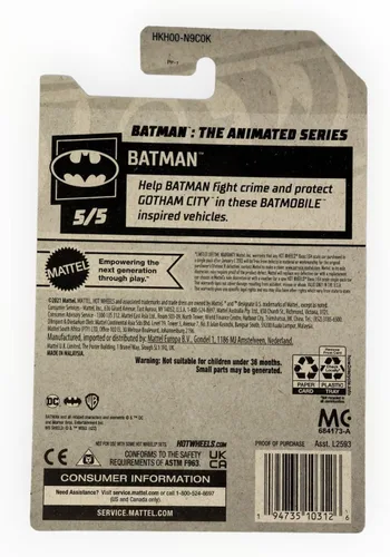 Miniatura 2 de Hot Wheels Batman The Animated Series, Batman 5/5 [Púrpura] 169/250