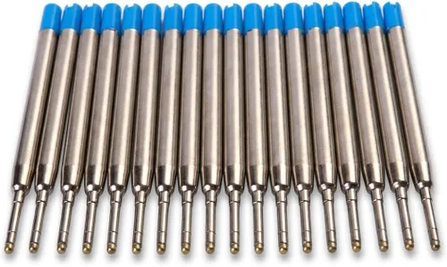 Miniatura 10 de Paquete de 20 repuestos de bolígrafo compatibles con TikiPen Black and Blue Parker. Tinta alemana de escritura suave y punta media de 0.039 in