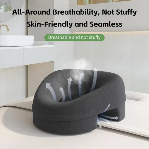 Miniatura 7 de Almohada ergonómica de espuma viscoelástica boca abajo para masaje, estómago durmiendo después de una cirugía ocular BBL con funda lavable