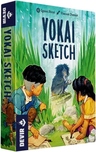 Devir - Juego de cartas Yokai Sketch, juego de colección estratégica con tema de espíritus japoneses, juego de estrategia familiar para dos