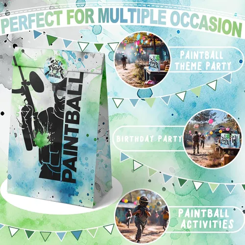 Miniatura 4 de Bolsas de paintball para fiesta, bolsas de paintball, regalos de fiesta de paintball para niños, suministros de fiesta de cumpleaños