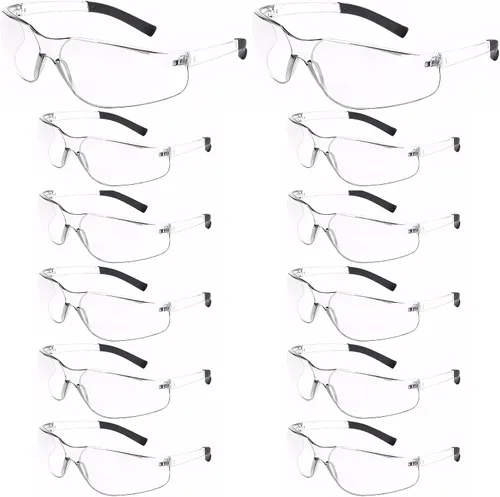 MIUSKATL - Lentes de seguridad, ANSI Z87.1, resistentes a los arañazos, para hombres y mujeres, protección ocular a granel para trabajo,