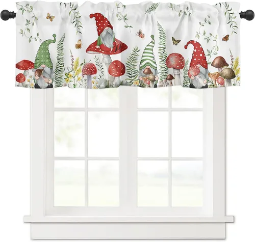 Miniatura 10 de Cortinas de cenefa costera para dormitorio, sala de estar, estrellas de mar náuticas, algas azules, persianas romanas para ventanas, cortinas