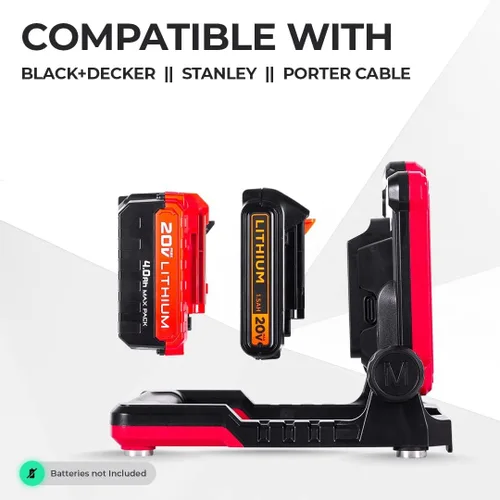 Miniatura 2 de Master Tailgaters FLUD 4000 Luz de Trabajo LED de Inundación Compatible con Baterías Black & Decker, Porter Cable, Stanley 18v-20v