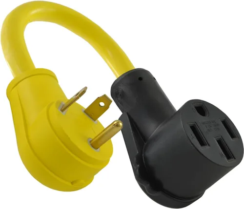 Miniatura 9 de Conntek 14340 Adaptador de Cable RV de 30 Amperios a 15/20 Amperios, Amarillo y Azul