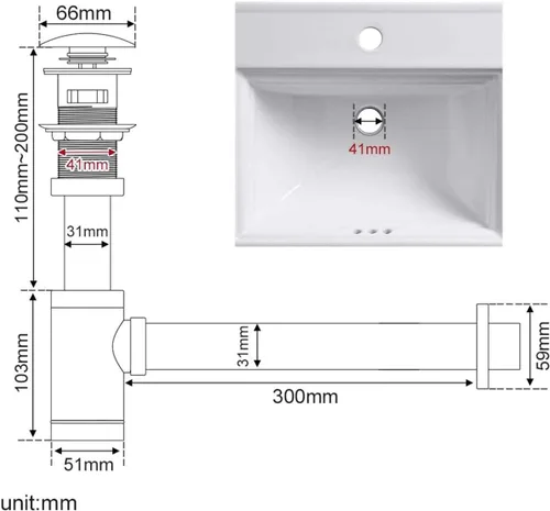 Miniatura 4 de Juego completo de tapones para lavabo de baño, trampa en forma de P, ajustable, 1-1/4, tubo de drenaje de latón macizo, trampa para botellas