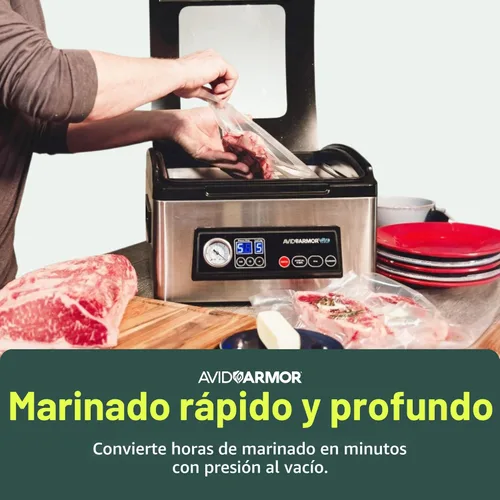 Miniatura 2 de Avid Armor - Cámara de sellado al vacío modelo USV32 Ultra Series, perfecto para alimentos ricos en líquidos incluyendo carnes frescas, adobos