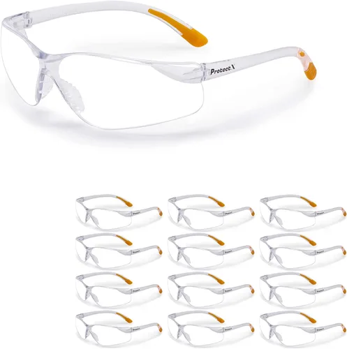 Miniatura 10 de ProtectX Gafas de seguridad para hombres y mujeres, lentes de sol de seguridad con lentes antivaho resistentes a los arañazos, agarres Skywalker