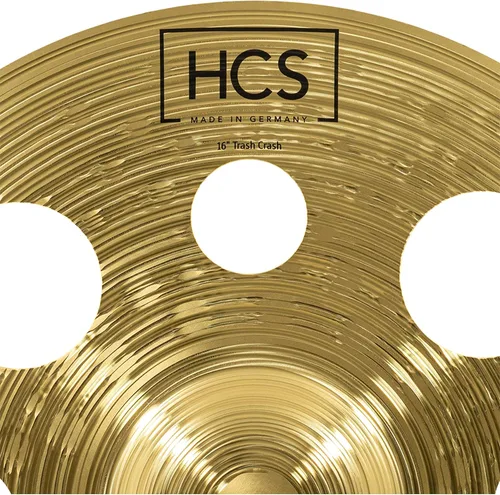 Miniatura 5 de Meinl 16” / 40,6 cm Trash Crash Cymbal con agujeros – Acabado tradicional HCS de latón para set de platillos, fabricado en Alemania, GARANTÍA DE 2