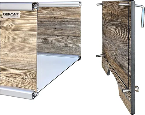 Miniatura 4 de Foreman Cama de jardín elevada (36 x 12 x 14 pulgadas) resistente a la intemperie, maceta para exteriores con drenaje para camas de verduras