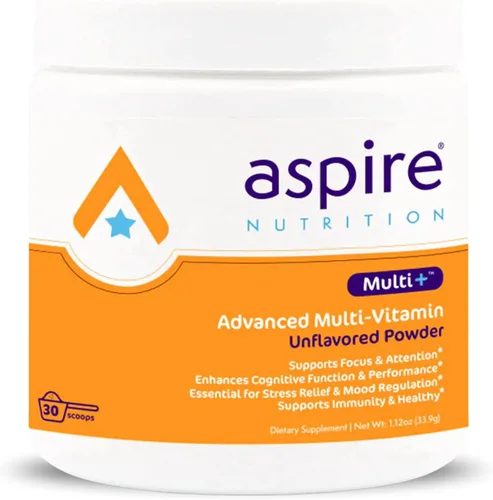 Multivitamínico avanzado Aspire Multi+™ para niños, hombres y mujeres (polvo sin sabor)