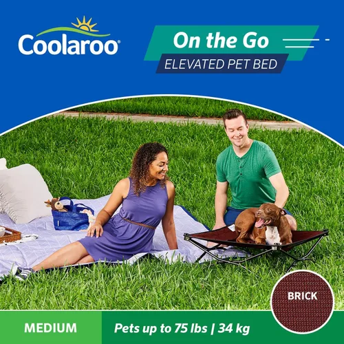 Miniatura 4 de Coolaroo On-The-Go Cama Elevada para Perros - Cama Plegable Emergente de Viaje para Perros con Tela Transpirable, Resistente a la Humedad, Bolsa