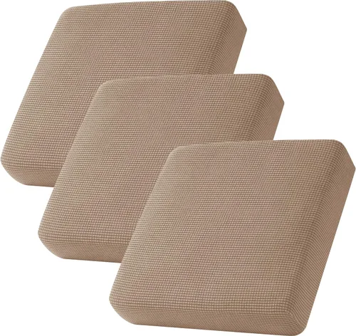 Miniatura 42 de CHUN YI - Funda elástica de cojín para sofá biplaza, funda de asiento de sofá con tela jacquard de elastano (mediana, color marfil blanco)