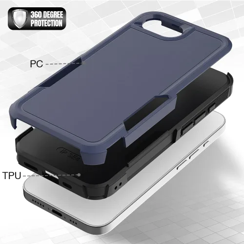 Miniatura 398 de Jeylly Funda para iPhone SE/Funda para iPhone 5S, Exterior de Plástico Duro que Absorbe Golpes + Interior de Silicona de Goma Defensor contra