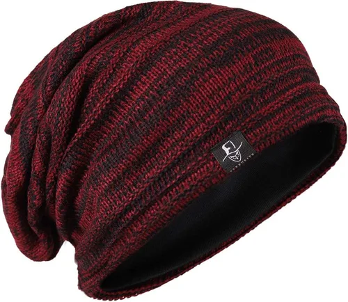 Miniatura 54 de FORBUSITE Gorro de punto largo holgado para hombre para verano e invierno, de gran
