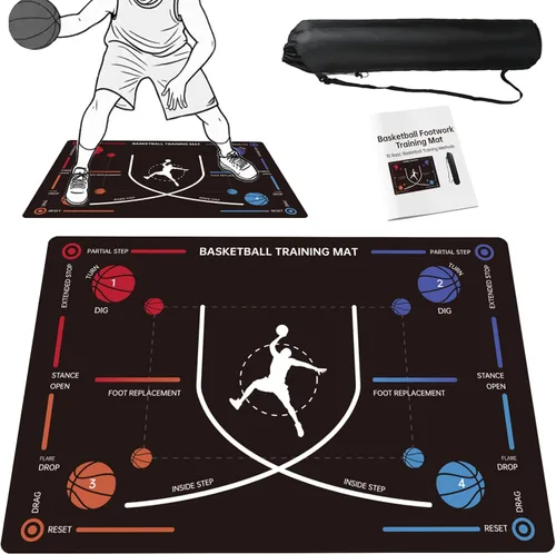 ZVD Alfombrilla portátil de entrenamiento de baloncesto, alfombrilla antideslizante para todos los entusiastas del baloncesto, equipo de