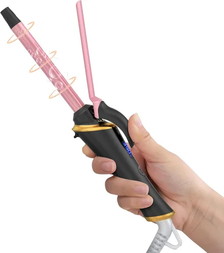 Miniatura 13 de Ukliss Mini rizador de 1/2 pulgada, rizador de barril pequeño de viaje para cabello corto y flequillo, calor rápido de 30 segundos, 5 ajustes