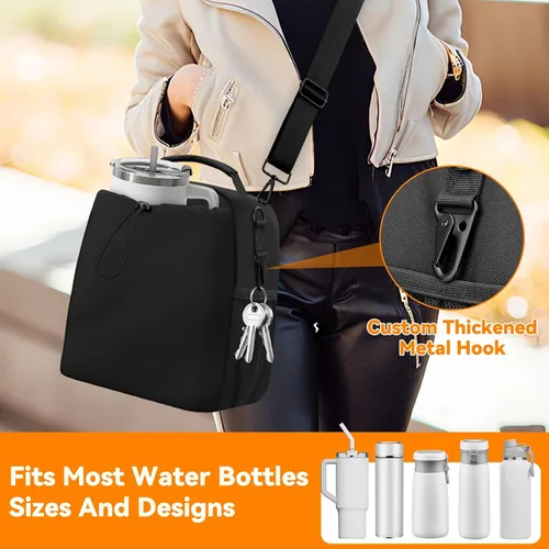 Miniatura 6 de Bolsa de almuerzo aislada Yotako para hombres y mujeres – Caja de almuerzo que cabe en tazas Stanley de 40/30 oz, bolsa refrigerante a prueba