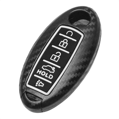 Miniatura 7 de Smart Key Fob Case 3D Carbon Fiber ABS Plastic Emboss Cover para Infiniti JX35 Q50 Q60 QX56 QX60 QX80 para NISSAN ALTIMA ARMADA MAXIMA MURANO