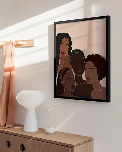 Miniatura 5 de HAUS AND HUES Pintura de mujeres afroamericanas para paredes, arte africano, arte de pared, arte de pared de mujeres negras, pinturas artísticas