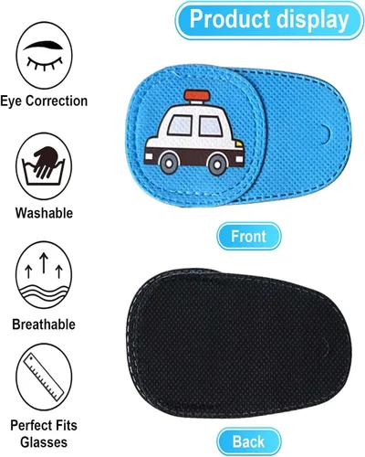 Miniatura 3 de Parches para ojos para niños, 6 piezas de parche para ojos izquierdo para niños, parche reutilizable para ojos perezosos, tratamiento de ambliopía